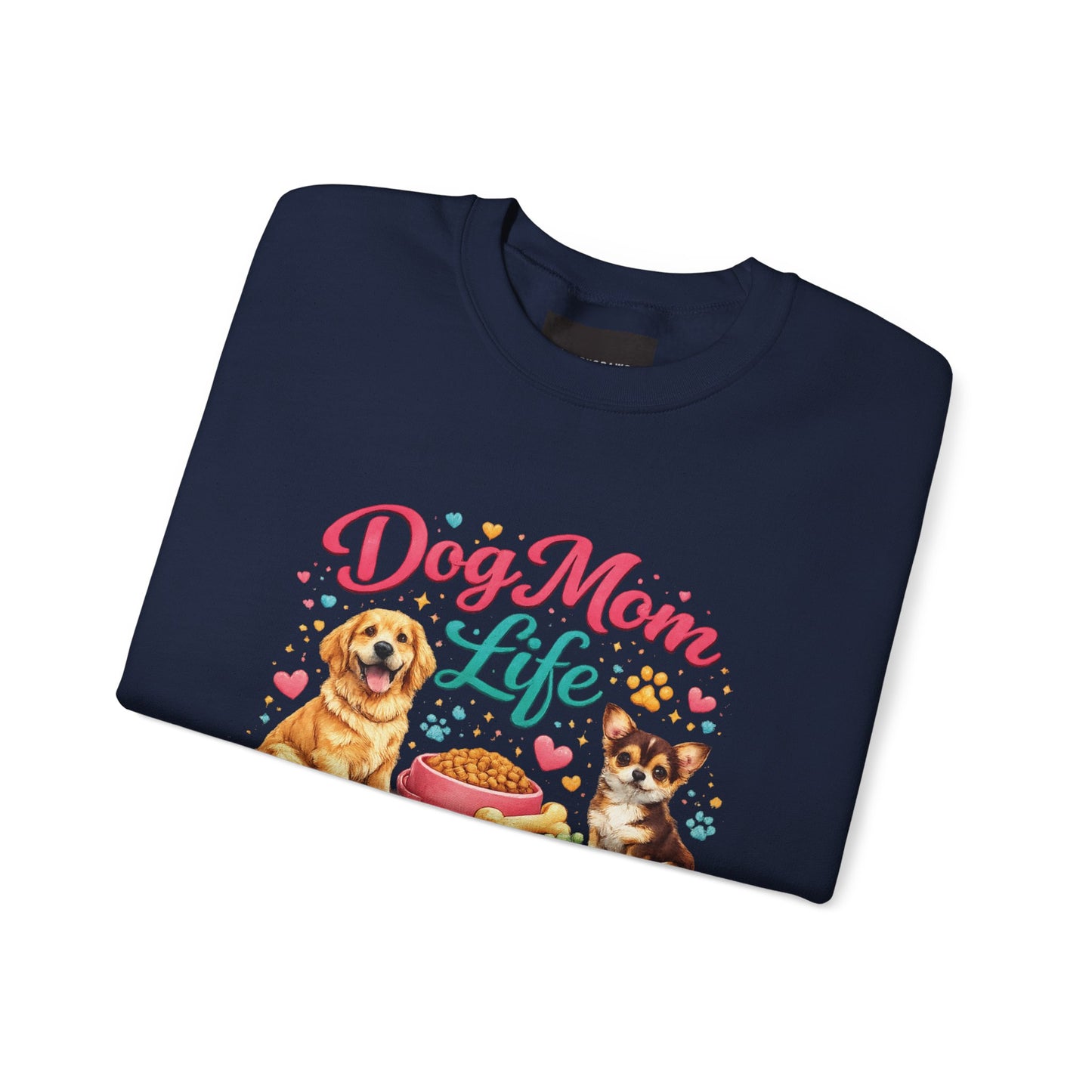 Dog Mom Life Sweatshirt – "Loved, Licked & Spoiled" Cute Pet Mom Crewneck