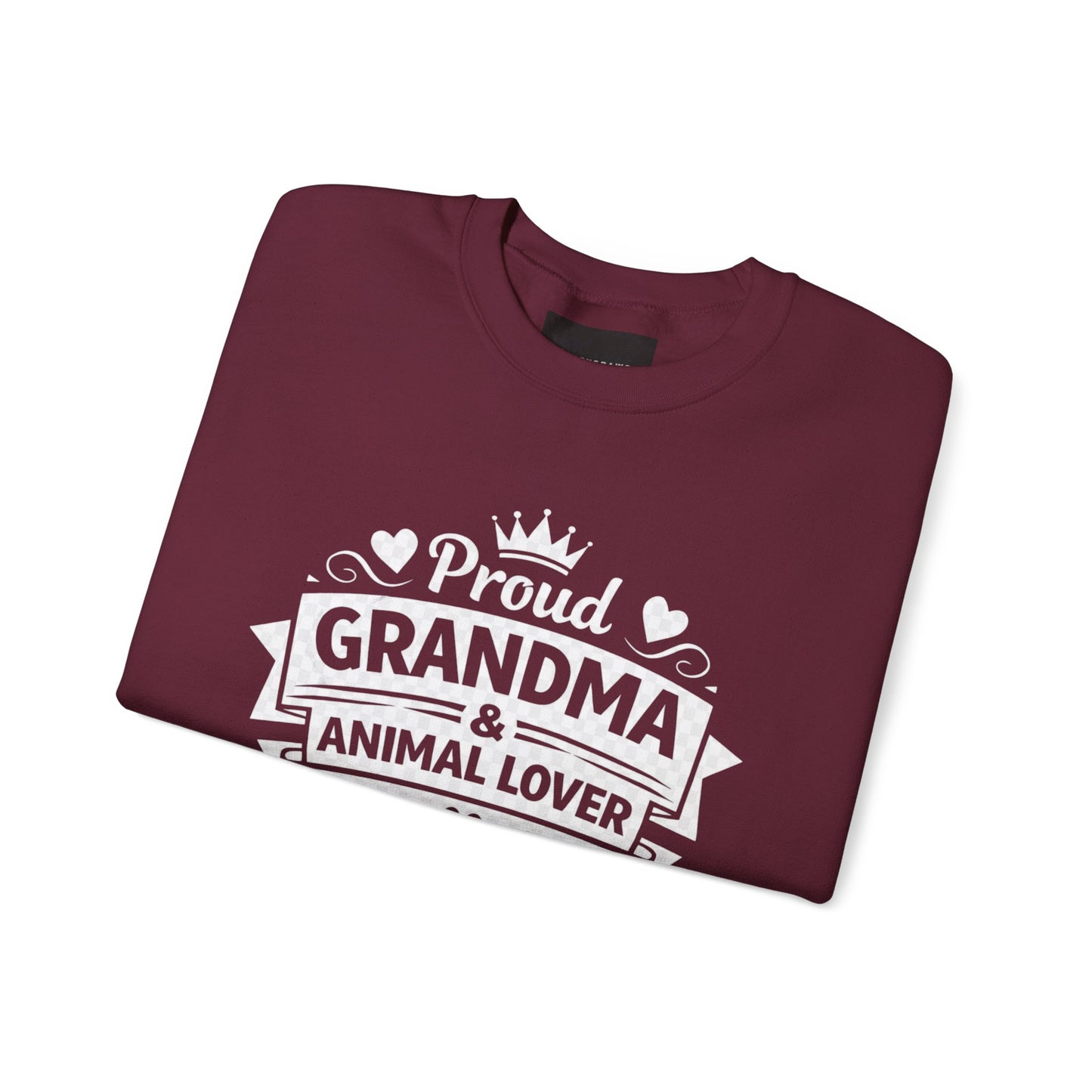 Grandma Animal Lover Sweatshirt — "Proud Grandma & Animal Lover" Crewneck