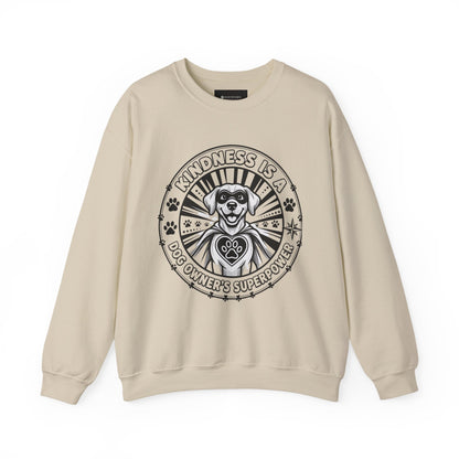 Kindness Is Magic Crewneck Sweatshirt — "Kindness Is A Dog Owner's Superpower" Dog Lover Pullover
