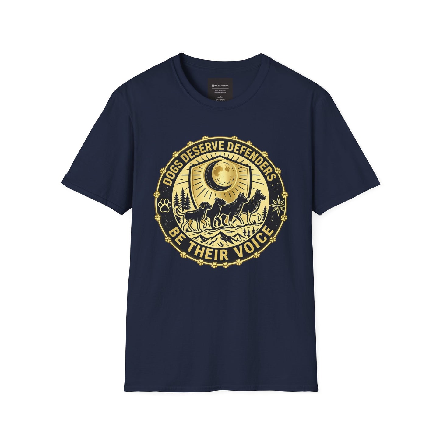 Dogs Deserve Defenders T-Shirt — Be Their Voice Animal Rescue Tee