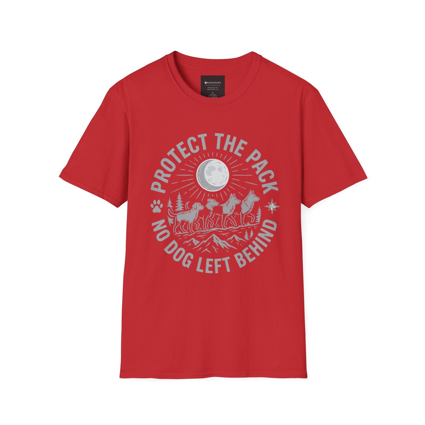 Protect the Pack "No Dog Left Behind" T-Shirt — Rescue & Dog Rescue Support Tee