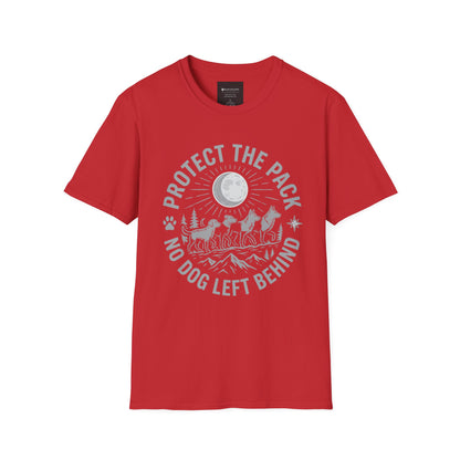 Protect the Pack "No Dog Left Behind" T-Shirt — Rescue & Dog Rescue Support Tee