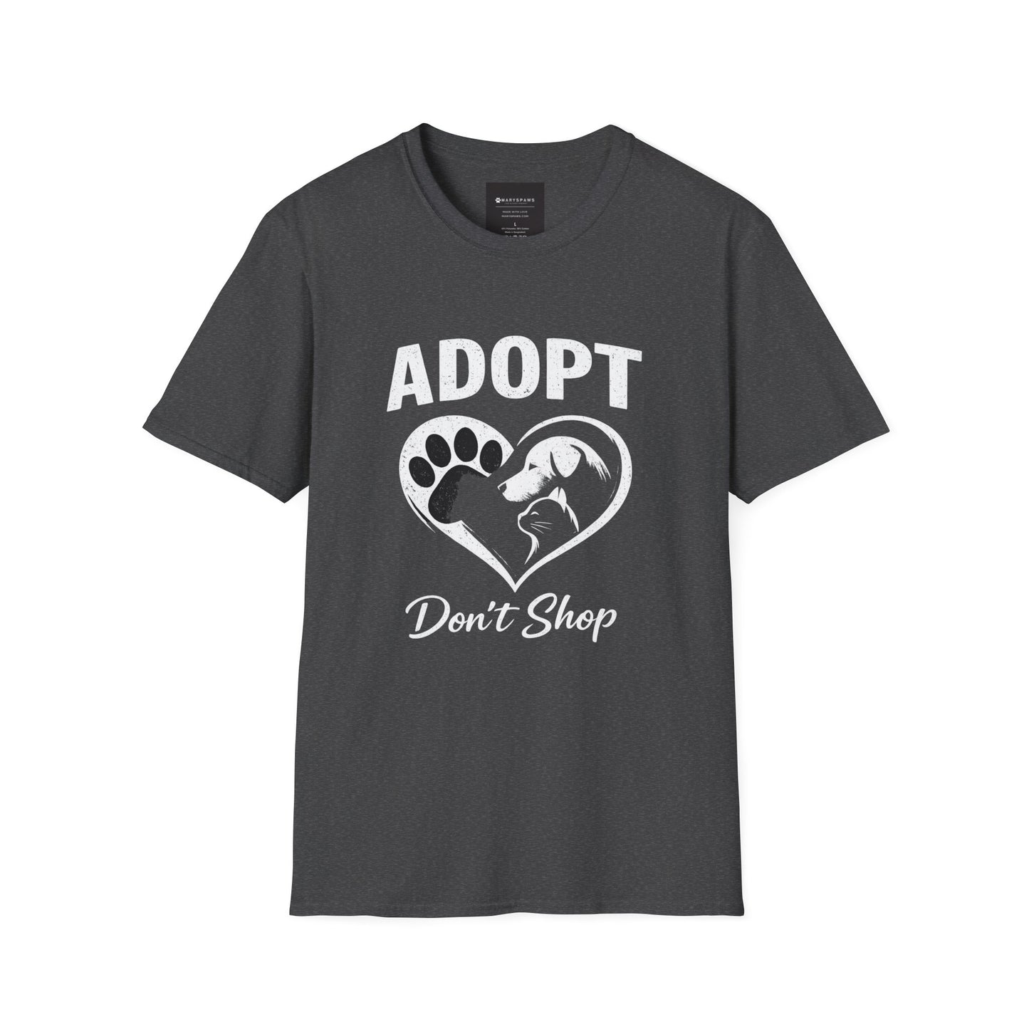 Adopt Don't Shop T-Shirt — Rescue Pet Awareness Tee