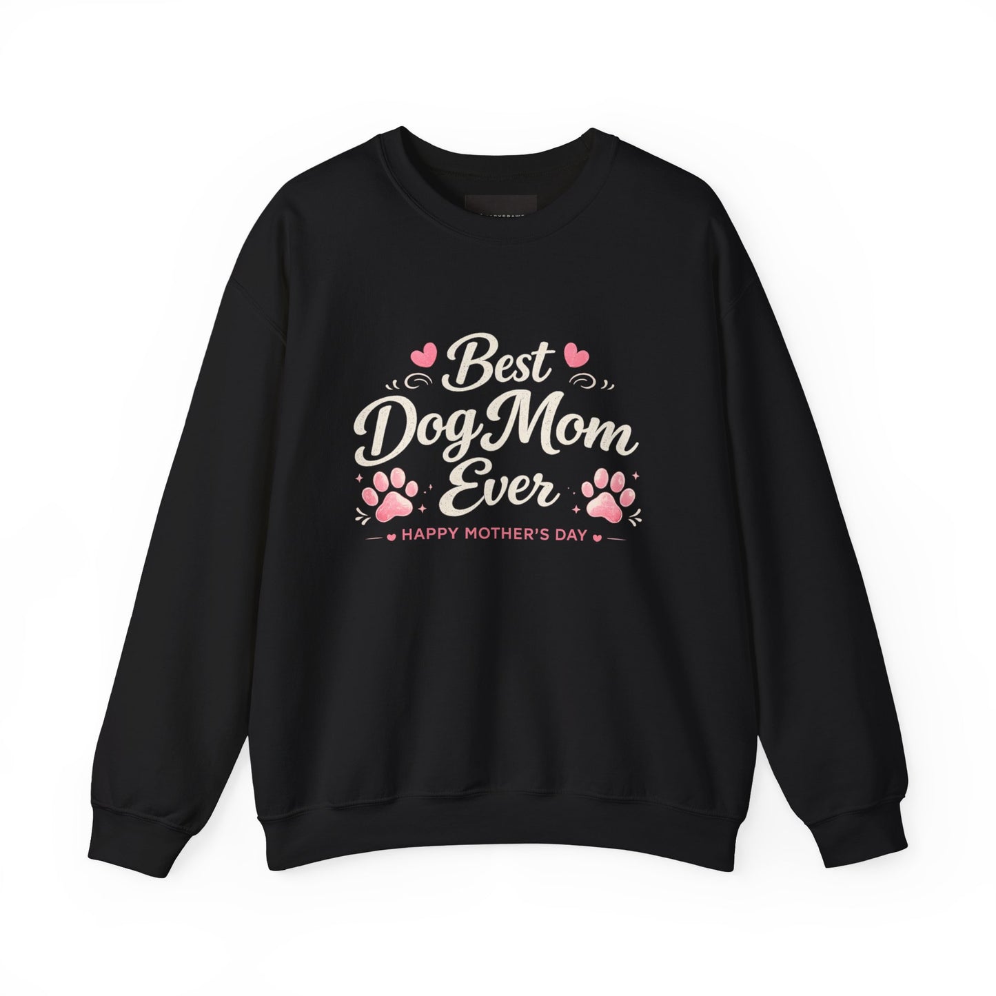 Best Dog Mom Ever Sweatshirt — Mother's Day Paw Print Crewneck