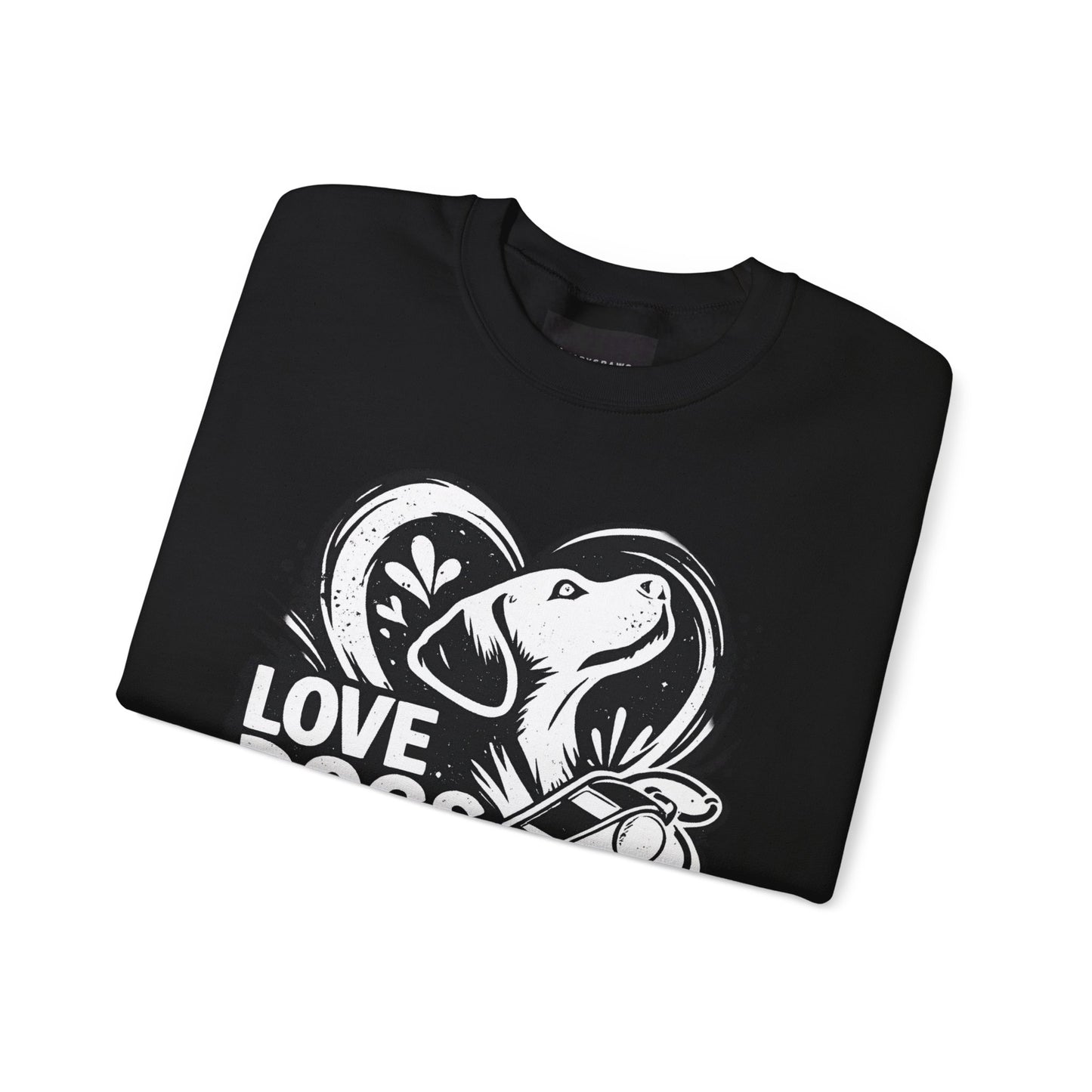 Dog Lover Sweatshirt - "Love Dogs. Report Abuse." Rescue Advocacy Crewneck