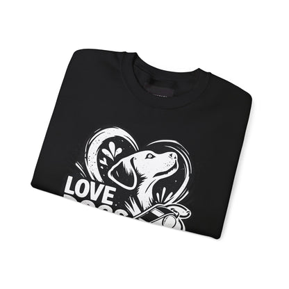 Dog Lover Sweatshirt - "Love Dogs. Report Abuse." Rescue Advocacy Crewneck