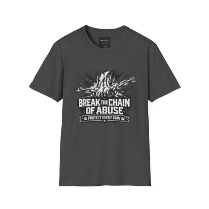 Break the Chain of Abuse T-Shirt — Protect Every Paw Animal Rescue Tee