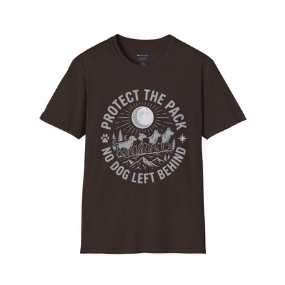 Protect the Pack "No Dog Left Behind" T-Shirt — Rescue & Dog Rescue Support Tee