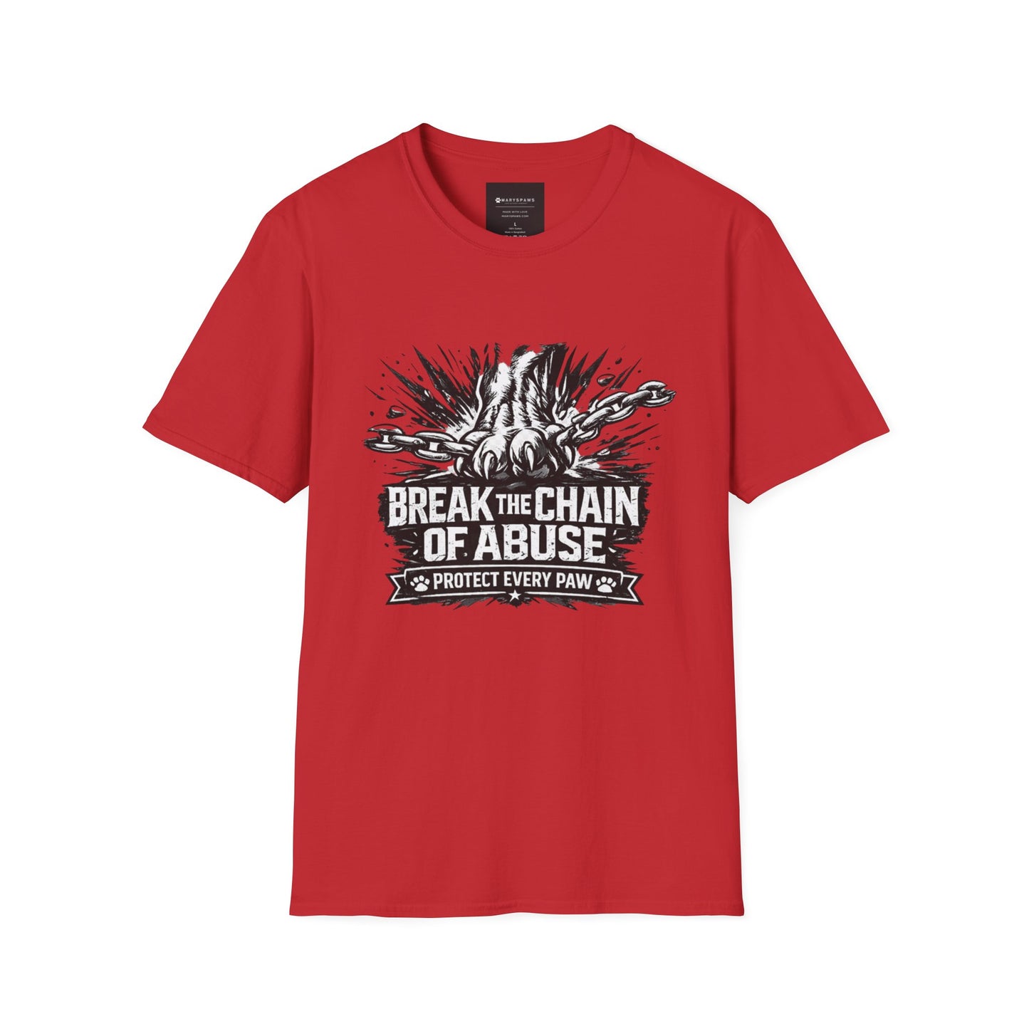 Break the Chain of Abuse T-Shirt — Protect Every Paw Animal Rescue Tee