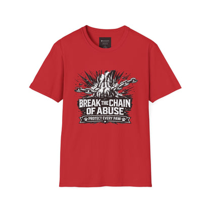 Break the Chain of Abuse T-Shirt — Protect Every Paw Animal Rescue Tee