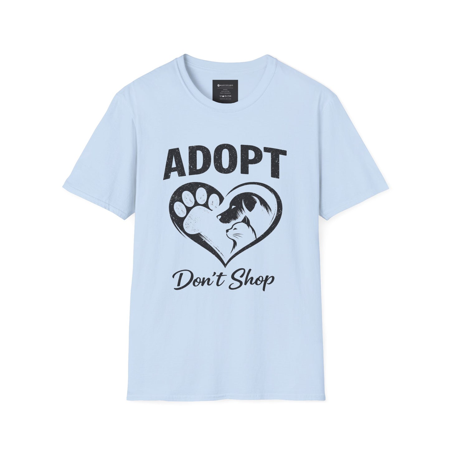 Adopt Don't Shop T-Shirt — Rescue Pet Awareness Tee