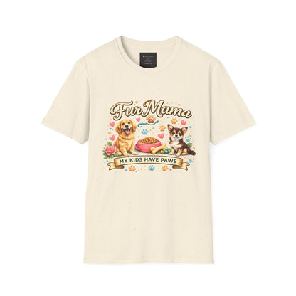 T-Shirt — "Fur Mama: My Kids Have Paws" Cute Pet Mom Tee