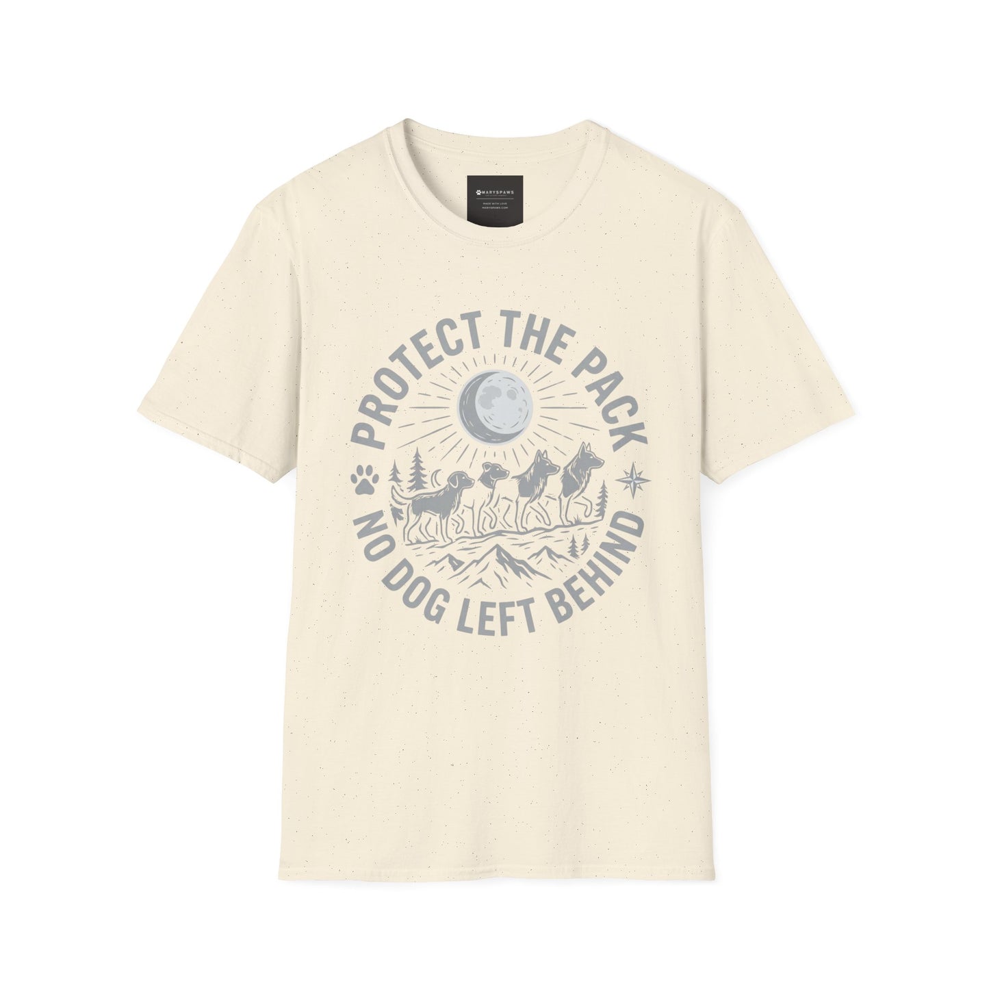 Protect the Pack "No Dog Left Behind" T-Shirt — Rescue & Dog Rescue Support Tee