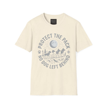 Protect the Pack "No Dog Left Behind" T-Shirt — Rescue & Dog Rescue Support Tee