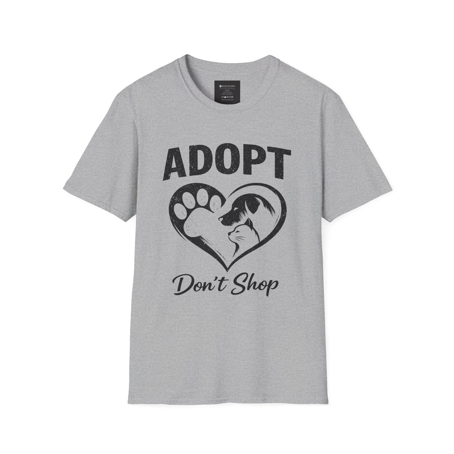 Adopt Don't Shop T-Shirt — Rescue Pet Awareness Tee