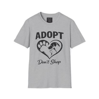 Adopt Don't Shop T-Shirt — Rescue Pet Awareness Tee
