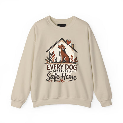 Sweatshirt — Every Dog Deserves a Safe Home Rescue Crewneck