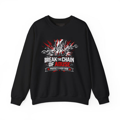 Crewneck Sweatshirt — "Break the Chain of Abuse" Support & Awareness Pullover