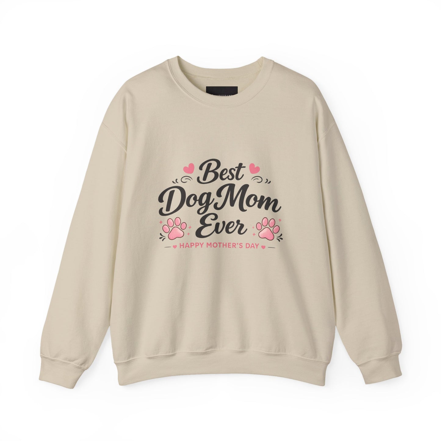 Best Dog Mom Ever Sweatshirt — Mother's Day Paw Print Crewneck