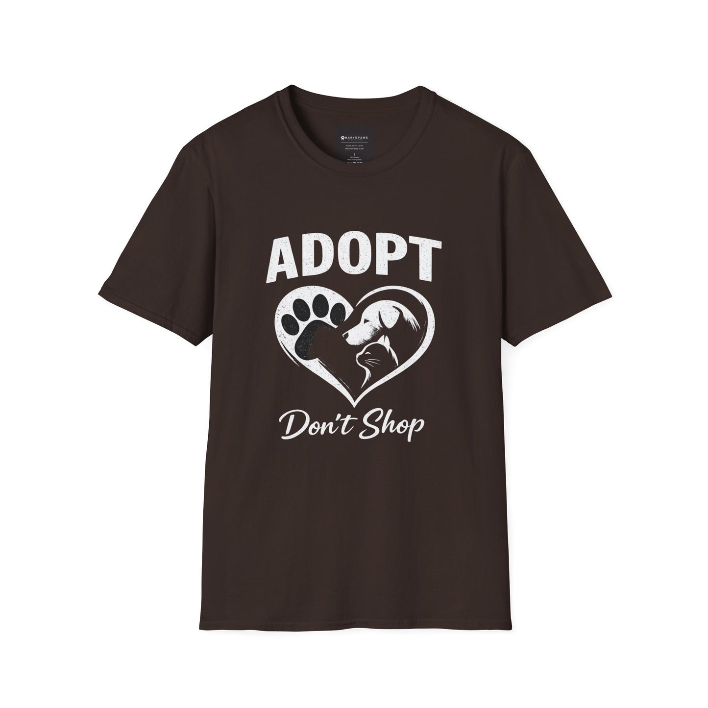 Adopt Don't Shop T-Shirt — Rescue Pet Awareness Tee