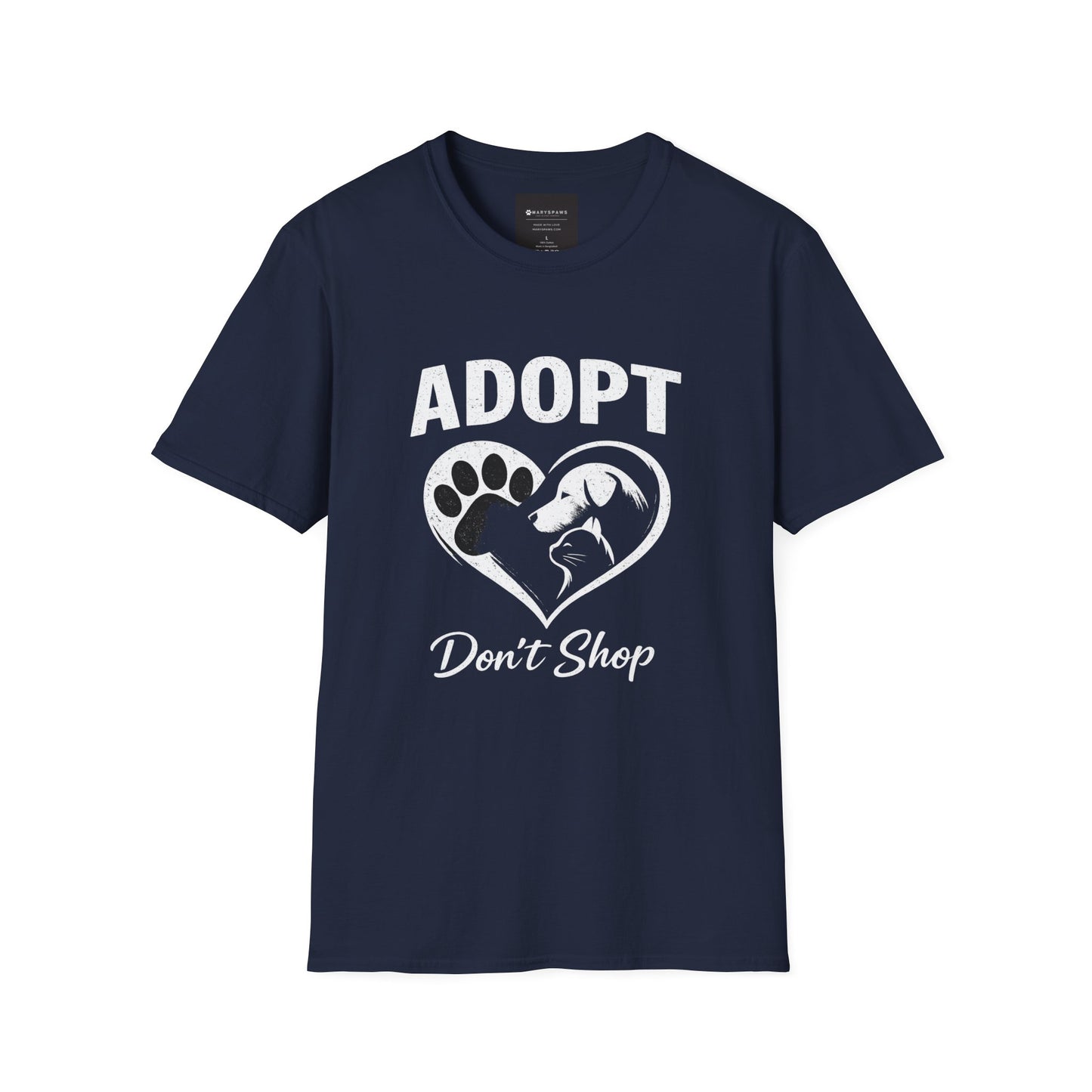 Adopt Don't Shop T-Shirt — Rescue Pet Awareness Tee