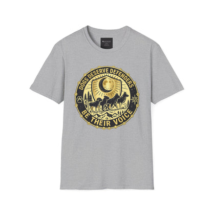 Dogs Deserve Defenders T-Shirt — Be Their Voice Animal Rescue Tee