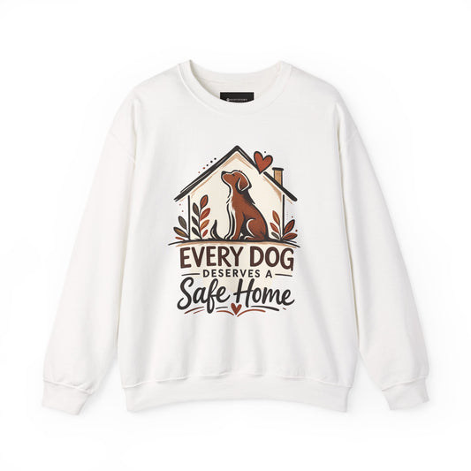 Sweatshirt — Every Dog Deserves a Safe Home Rescue Crewneck