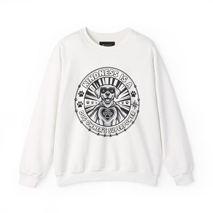 Kindness Is Magic Crewneck Sweatshirt — "Kindness Is A Dog Owner's Superpower" Dog Lover Pullover