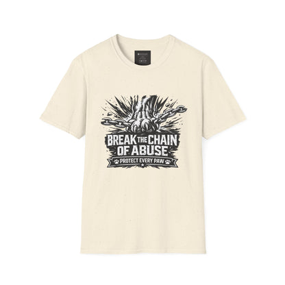 Break the Chain of Abuse T-Shirt — Protect Every Paw Animal Rescue Tee