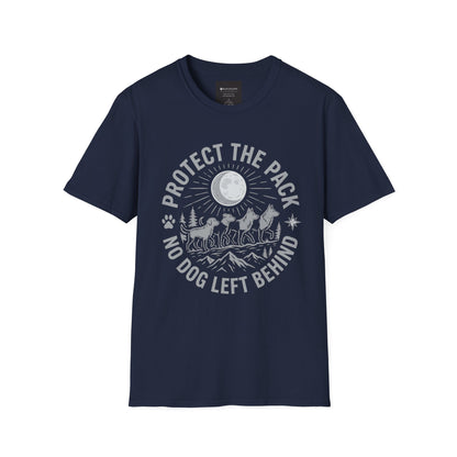 Protect the Pack "No Dog Left Behind" T-Shirt — Rescue & Dog Rescue Support Tee