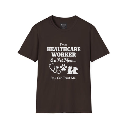 Healthcare Worker & Pet Mom T-Shirt — “You Can Trust Me” Nurse Vet Paw Tee
