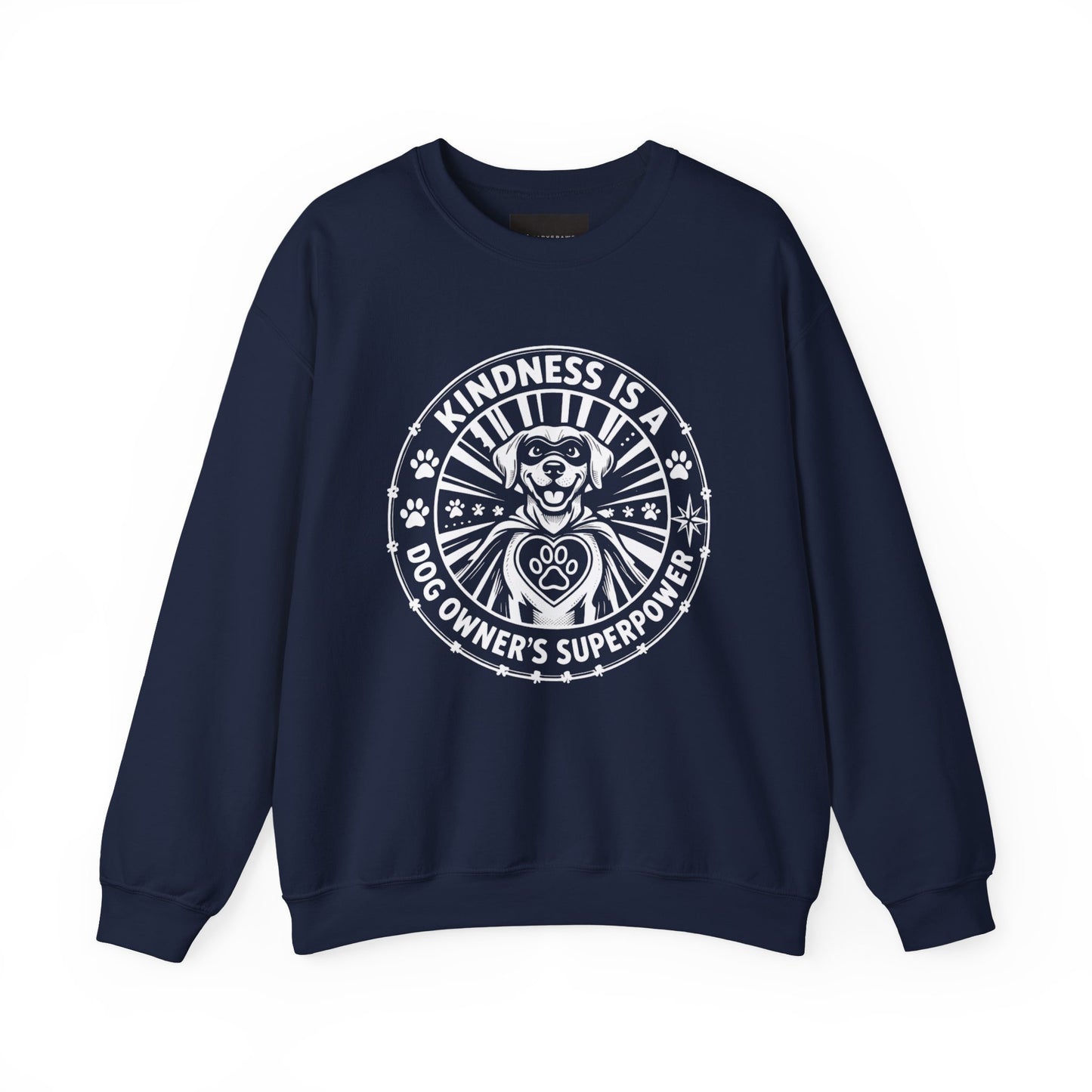 Kindness Is Magic Crewneck Sweatshirt — "Kindness Is A Dog Owner's Superpower" Dog Lover Pullover