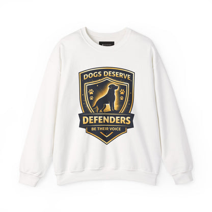 Sweatshirt — Dogs Deserve Defenders "Be Their Voice" Crewneck