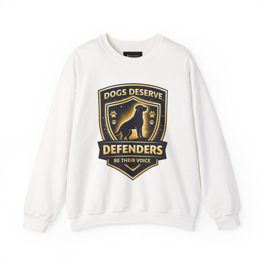 Sweatshirt — Dogs Deserve Defenders "Be Their Voice" Crewneck
