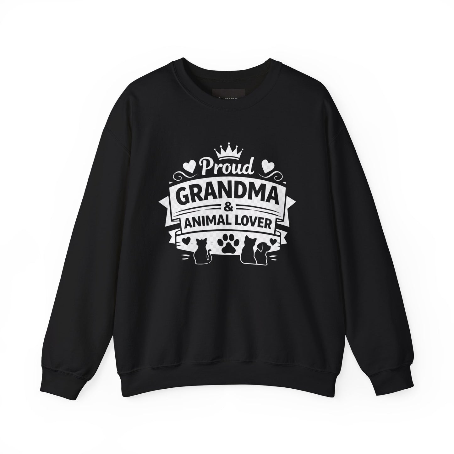 Grandma Animal Lover Sweatshirt — "Proud Grandma & Animal Lover" Crewneck