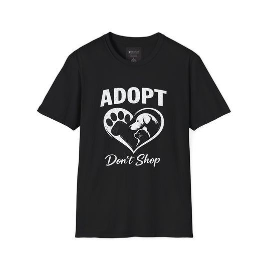 Adopt Don't Shop T-Shirt — Rescue Pet Awareness Tee