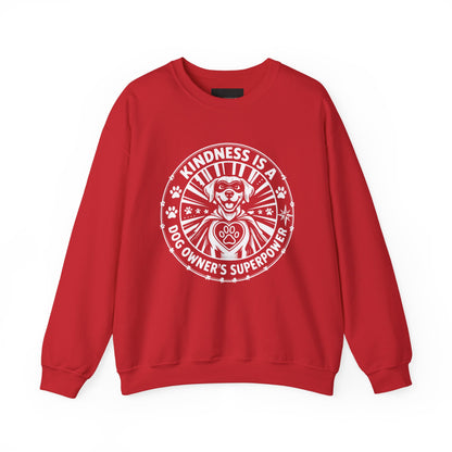 Kindness Is Magic Crewneck Sweatshirt — "Kindness Is A Dog Owner's Superpower" Dog Lover Pullover