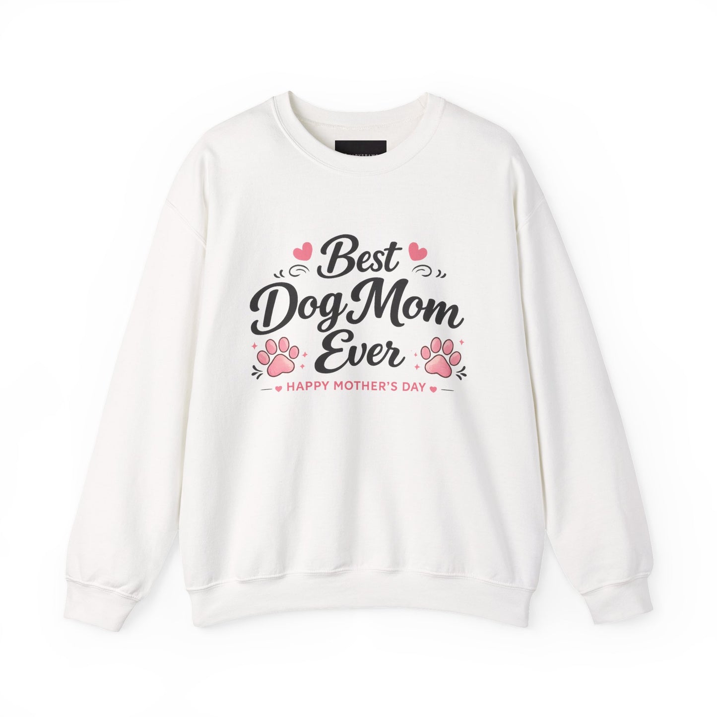 Best Dog Mom Ever Sweatshirt — Mother's Day Paw Print Crewneck