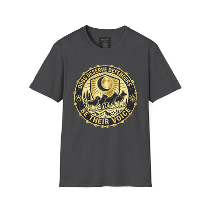 Dogs Deserve Defenders T-Shirt — Be Their Voice Animal Rescue Tee