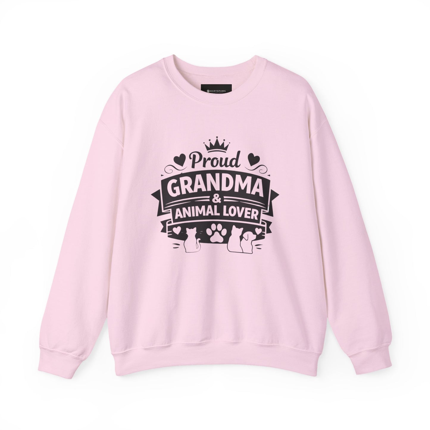 Grandma Animal Lover Sweatshirt — "Proud Grandma & Animal Lover" Crewneck