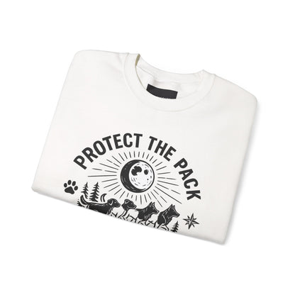 Crewneck Sweatshirt — Protect the Pack "No Dog Left Behind" Dog Rescue Design