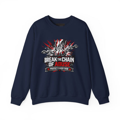 Crewneck Sweatshirt — "Break the Chain of Abuse" Support & Awareness Pullover
