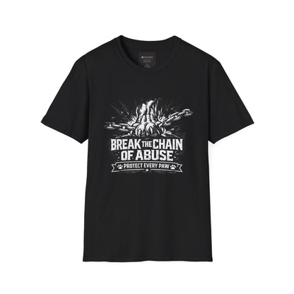 Break the Chain of Abuse T-Shirt — Protect Every Paw Animal Rescue Tee