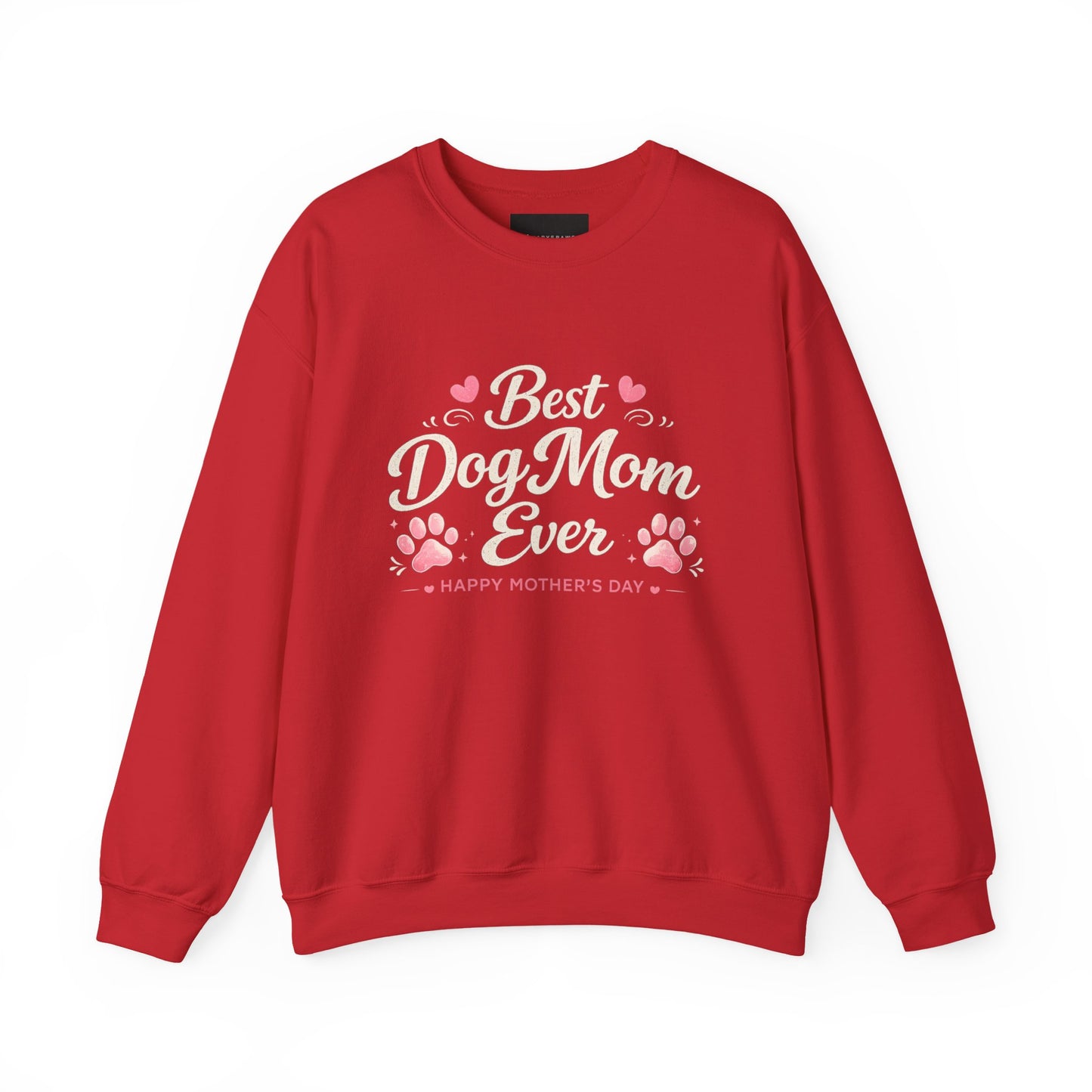 Best Dog Mom Ever Sweatshirt — Mother's Day Paw Print Crewneck