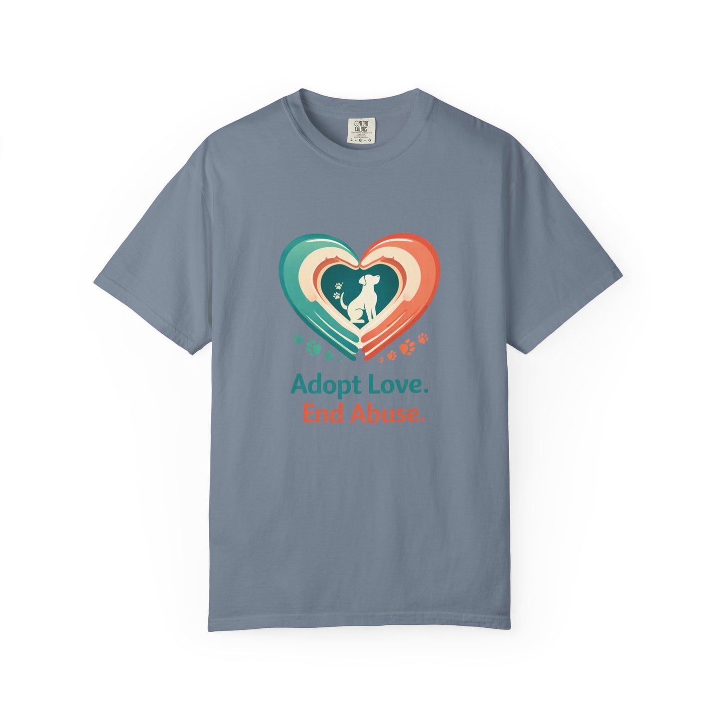 Adopt Love. End Abuse. Heart Pet Rescue T-Shirt