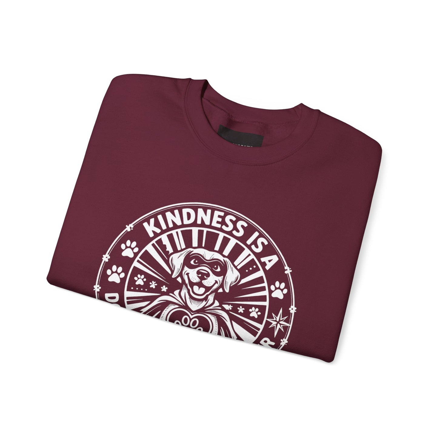 Kindness Is Magic Crewneck Sweatshirt — "Kindness Is A Dog Owner's Superpower" Dog Lover Pullover