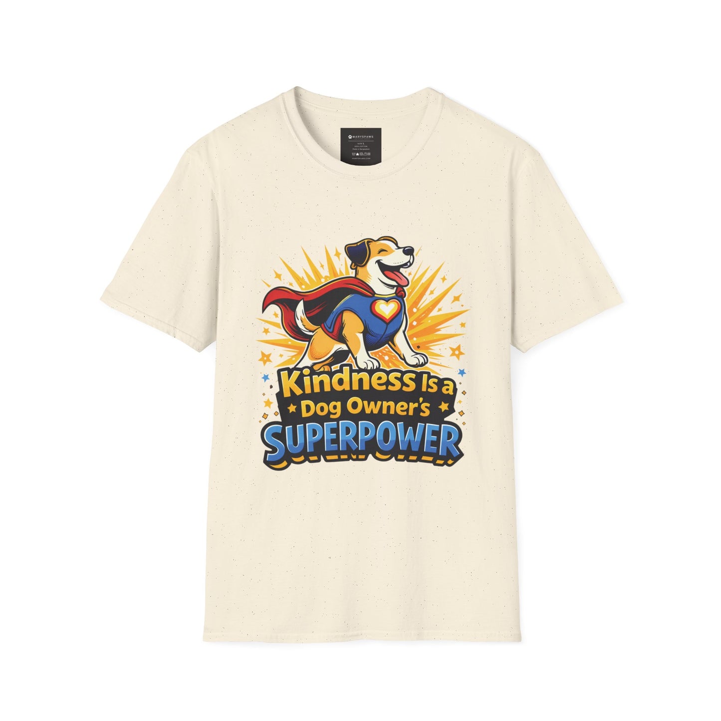 Kindness Is a Dog Owner's Superpower T-Shirt — V2 Superhero Dog Lover Tee