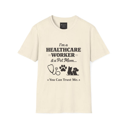 Healthcare Worker & Pet Mom T-Shirt — “You Can Trust Me” Nurse Vet Paw Tee