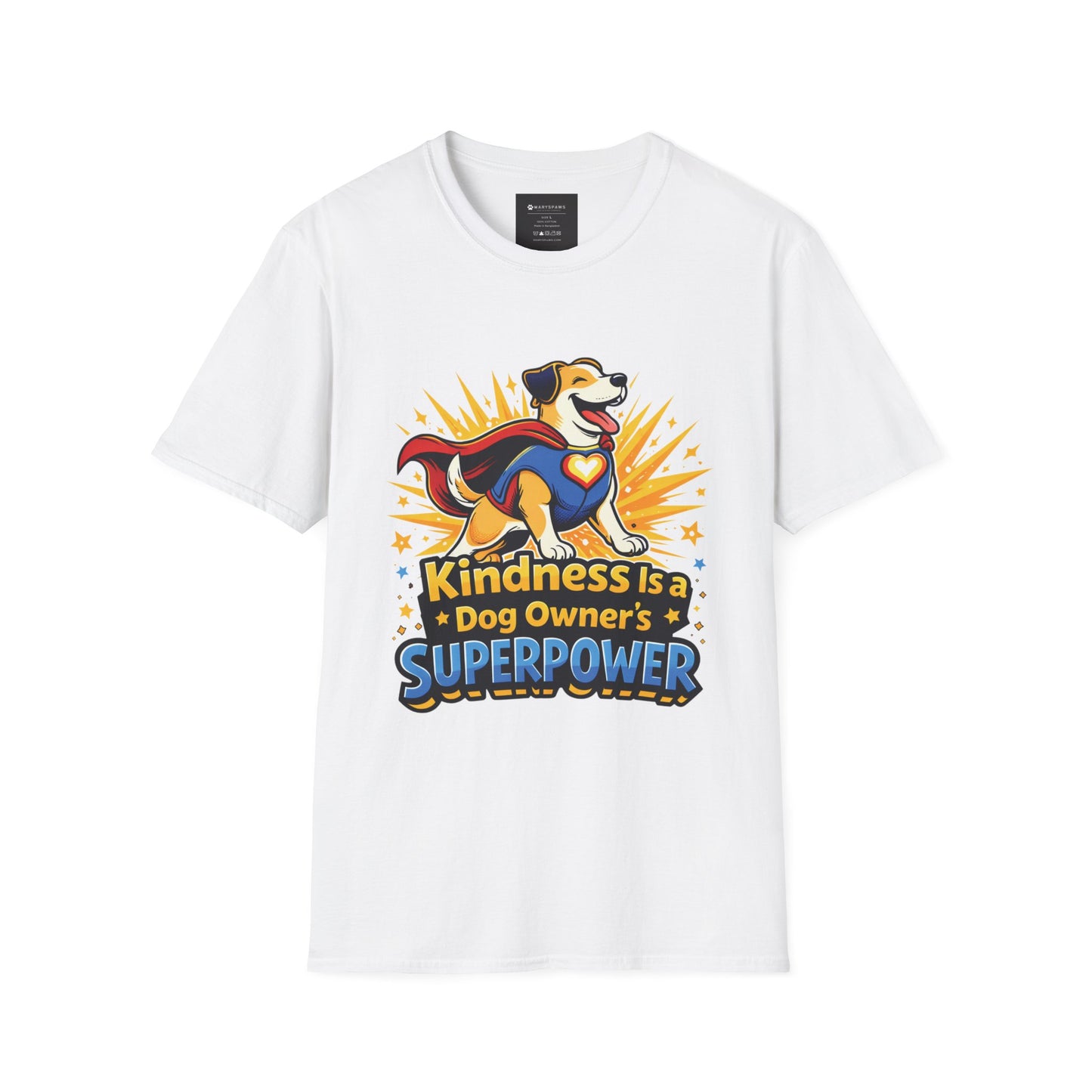 Kindness Is a Dog Owner's Superpower T-Shirt — V2 Superhero Dog Lover Tee