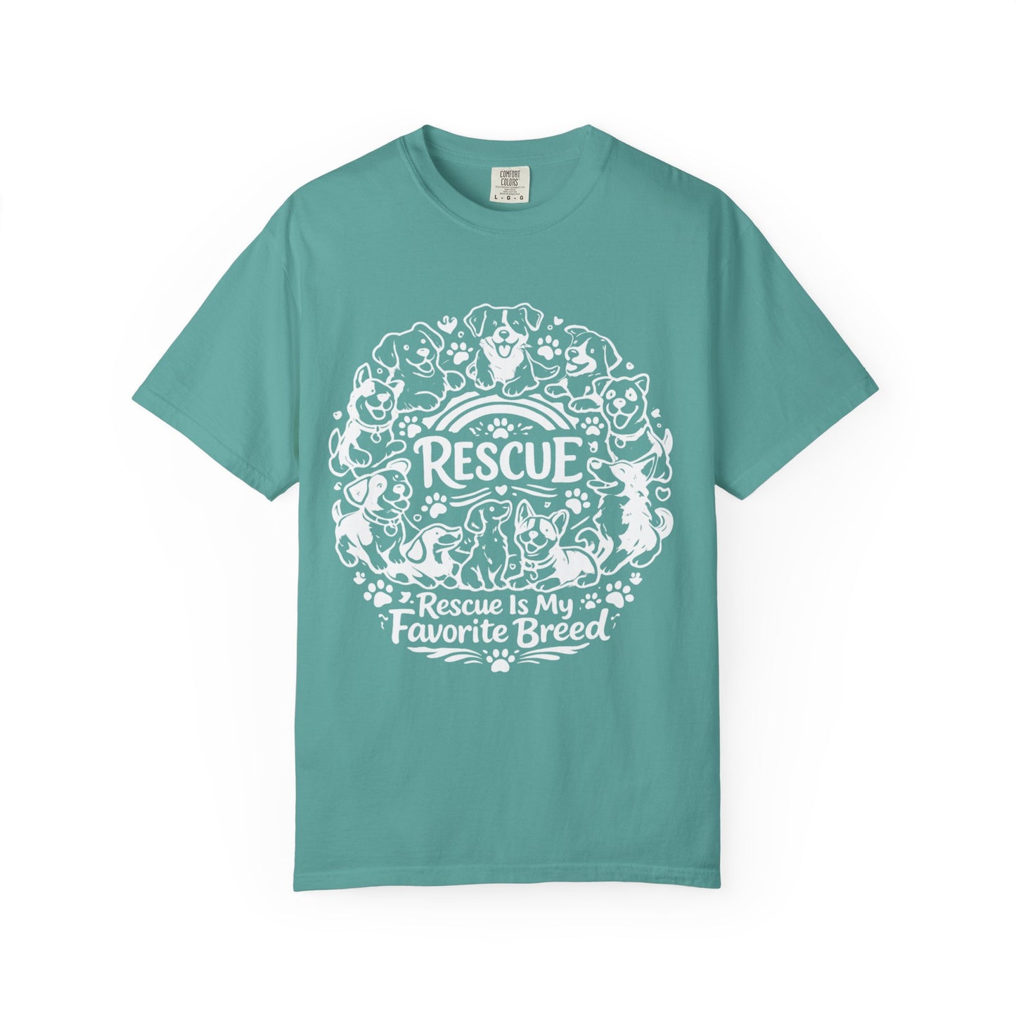 T-Shirt — "Rescue Is My Favorite Breed" Dog Rescue Graphic Tee
